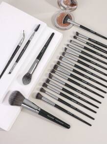 MAANGE Bộ 20 cọ trang điểm chuyên nghiệp, dụng cụ trang điểm với lông cọ mềm dễ mang theo, cọ nền, cọ phấn mắt, cọ lông mày, cọ che khuyết điểm, cọ tạo khối, bộ cọ khi đi du lịch, bộ cọ, bộ cọ trang điểm, bộ cọ trang điểm, bộ trang điểm hoàn chỉnh, bộ cọ trang điểm, bộ trang điểm hoàn chỉnh, bộ cọ, bộ cọ trang điểm, bộ quà tặng trang điểm, bộ - màu đen - Xem 2