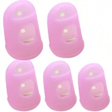 5Pcs Guitar Finger Cover, Thick Silicone Cover Finger Help Practice According To The String Finger Cover Sweep String Finger Pick(Transparent Color) - Multicolor - View 14