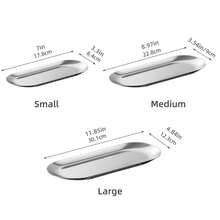 1個金色不銹鋼燒烤盤,鏡面光澤,可放入洗碗機,多功能零食、甜點、蔬菜餐盤,廚房必備品