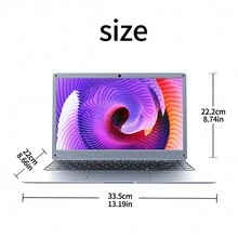 Jumper Ezbook S5筆記型電腦升級4核處理器,14英寸1920 X 1080 Fhd屏幕筆記型電腦,內存12gb Rom 256gb,windows 11家庭版, Celeron。適用於商務,學校,辦公室等（附美國插頭） - 美規A型插(110-127V) - 查看 6
