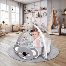 4-In-1 Baby Play Mat Baby Gym,Tummy Time Mat For Floor Activity Gym Ball Pit Including 30 Balls With 5 Infant Learning Sensory Baby Toys For Newborn Toddler To Develop Motor Cognition Boy & Girl Spring Halloween Gifts - Grey - View 3