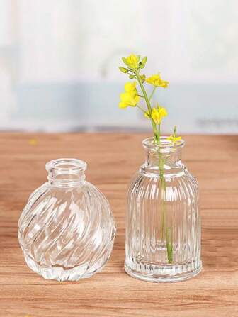 1入組小花瓶,創意玻璃花瓶適合小盆栽植物,適用於日常使用
