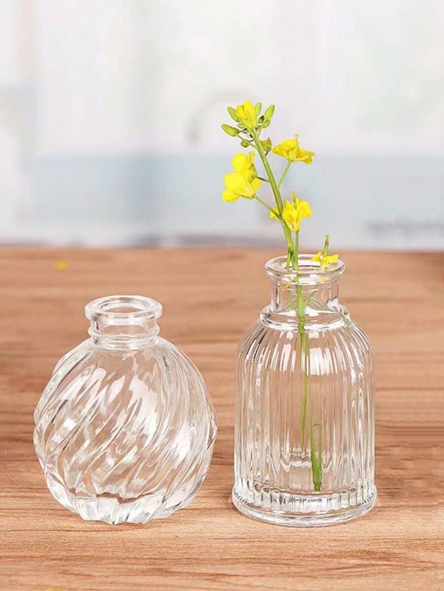 1入組小花瓶,創意玻璃花瓶適合小盆栽植物,適用於日常使用