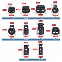 Mới 10 cái Đen Cord Khóa Nhựa Nút chặn Cord Kẹp Khóa Nút Đen Sương giá Quần áo thể thao DIY Phụ kiện túi - 10 miếng - Xem 3