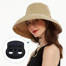Mới 10 cái Đen Cord Khóa Nhựa Nút chặn Cord Kẹp Khóa Nút Đen Sương giá Quần áo thể thao DIY Phụ kiện túi - 10 miếng - Xem 7