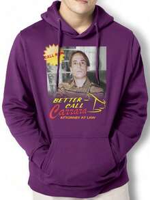 Men Hoodies - 紫色 - 查看 1