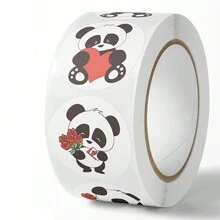 500入組/卷卡通動物熊貓貼紙,獎勵貼紙,文具貼紙