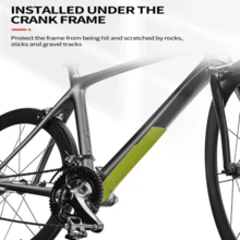 VXM Bike Frame Protection Sticker, Detachable Bicycle Tube Anti-Scratch Wrap Tape - Yellow - View 2