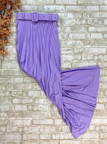 Women Skirts - Mauve Purple - View 2