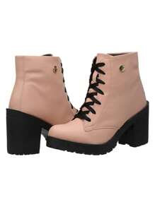 Women Ankle Boots & Booties - Coral Orange - View 3