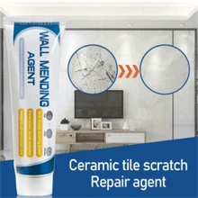 1pc Wall Repair Paste Kit With Scraper, Waterproof And Mildew-Proof White Wall Crack Repair Agent, With Nozzle