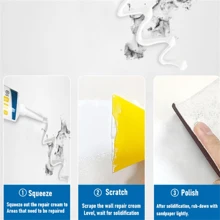 1pc Wall Repair Paste Kit With Scraper, Waterproof And Mildew-Proof White Wall Crack Repair Agent, With Nozzle