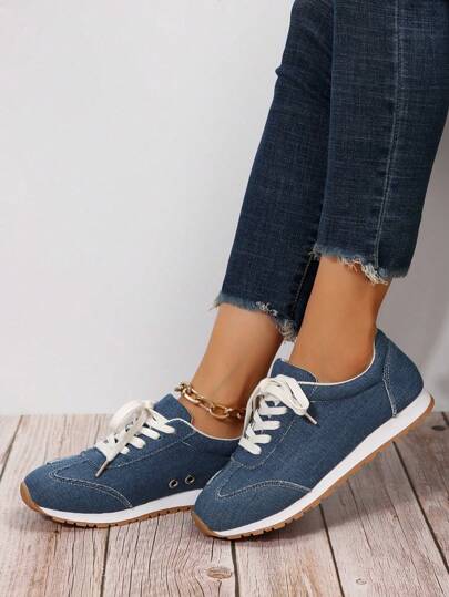 1 Paire De Chaussures De Sport Légères, À La Mode Et Respirantes Pour Jeunes