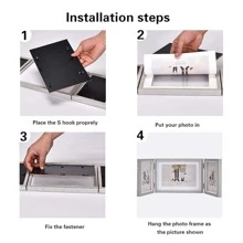 Three Picture Frames Triple Hinged Picture Frame Display 4x6 And 5x7 Pictures For Desktop Or Tabletop 1 Pack - Light Grey - View 2