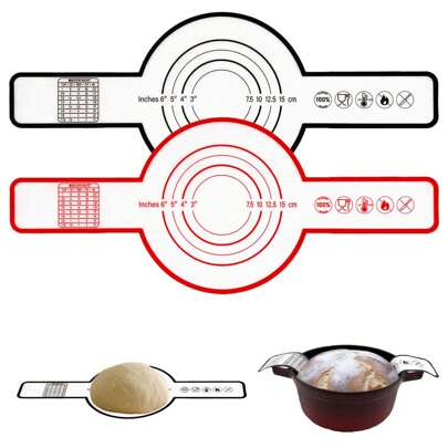 2 Pcs Silicone Bread Sling For Dutch Oven With Long Straps, Non-Stick & Easy To Clean Reusable Bread Baking Mat, Heat Resistant Dutch Oven Liners For Placing Sourdough Bread
