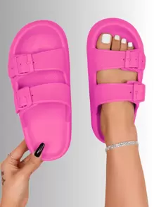 SANDALIAS DE MUJER ANTIDESLIZANTES SPONCH PARA ALBERCA O PLAYA - Rosa Fucsia - Ver 2