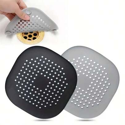 1/2 piezas Atrapapelos, Tapa de desagüe de ducha cuadrada, Tapón de pelo de silicona con ventosa, Filtro de desagüe de fregadero, Tapón de desagüe de bañera/ducha, Tapón de olor de silicona para cocina, Herramientas de baño, Servicios de limpieza comercial/Tiendas, Decoración de baño para el hogar, Alfombras de baño, Alfombras de exterior, Felpudos, Decoración de otoño, Accesorios de baño, Vuelta al cole, Decoración de entrada