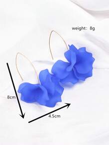 1 Par Aretes Acrílicos De Moda Con Diseño Floral Para Mujeres, Estilo Vacacional
