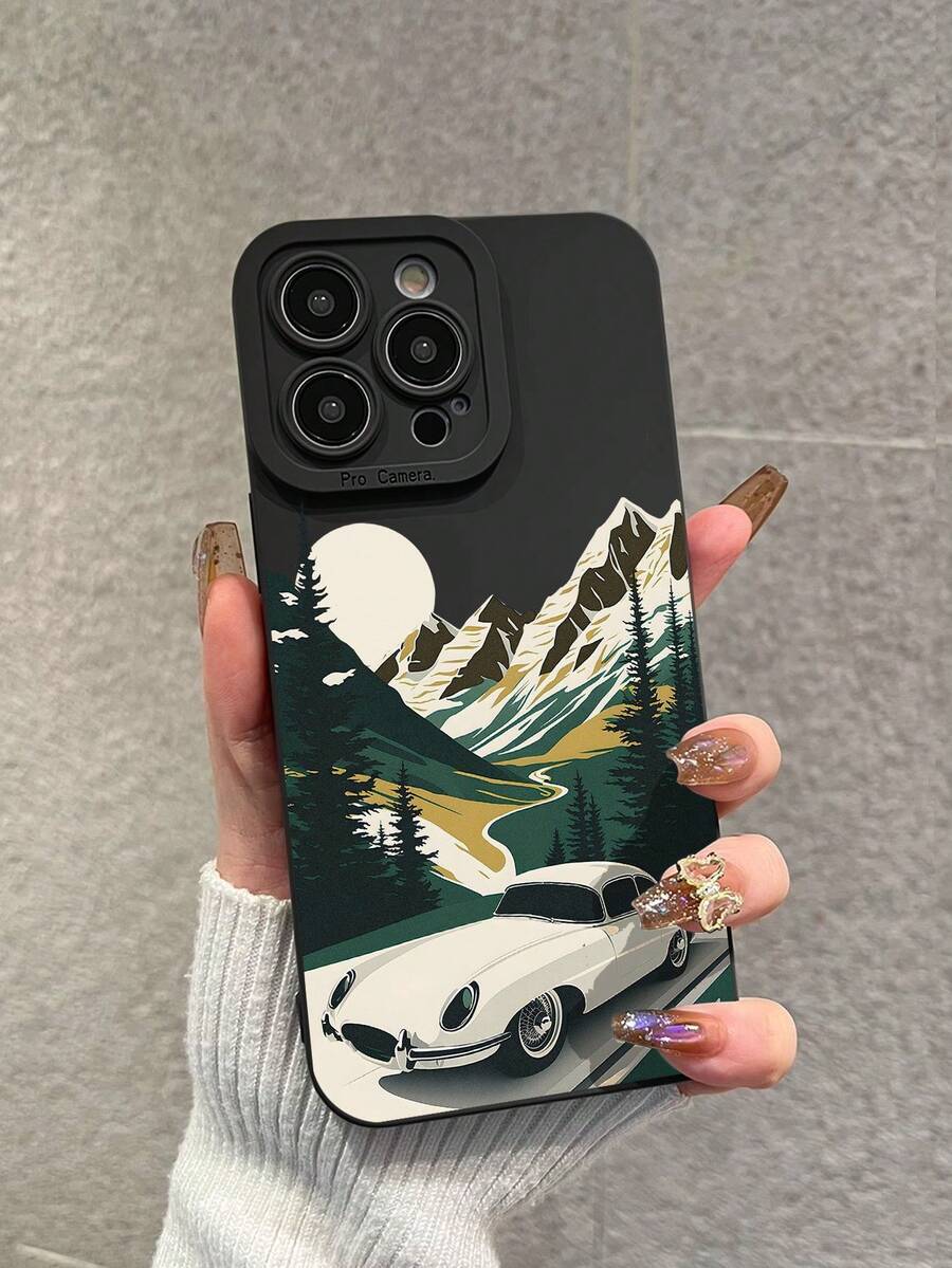 1個時尚的印有汽車圖案的手機殼,具有保護攝像頭功能,適用於iphone和三星galaxy手機 - 彩色 - 查看 1