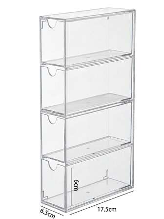 1pc Acrylic Sunglasses Glasses Storage Box With Multiple Layers And Desk Drawer Style Display Cabinet Dust-Proof Storage Rack