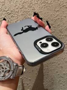 Black Running Horse Imd New Electroplating Metal Button Matte Painting Phone Case, Compatible With Iphone 15 Pro Max, Ins-Style Simple But Advanced Look, Compatible With Iphone 14 Pro With Large Camera Cutouts, Low-Key Advanced Design Compatible With IPhone 13/12, And Simple Deluxe Full Protection Case Compatible With IPhone 11 And 11 Pro, Xr/Xs For Both Men And Women,International Version, Not The Domestic Version - Multicolor - View 2