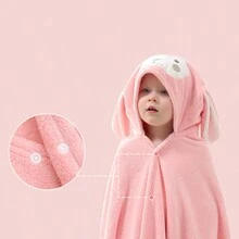 1入組嬰兒連帽浴巾,超柔軟高吸水性浴袍毯子,適合嬰兒、幼兒和嬰兒 - 超吸水、嬰兒用品淋浴禮物,男孩和女孩皆適用 - 藍色 - 查看 8