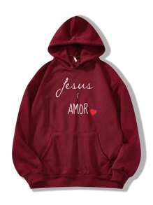 Women Sweatshirts - 紫紅色 - 查看 1