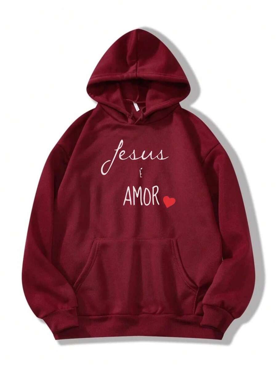 Women Sweatshirts - 紫紅色 - 查看 1