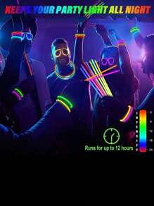 Stick fluorescent de 10/50/100/200 buc, brățară luminoasă, bile de flori, ochelari luminoși și brățări triple/fluture