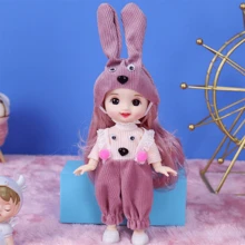 1pc New 17cm Smiling Doll With Changeable Princess Outfit, Toy Birthday Gift, Cute Doll Ornament - Multicolor - View 10