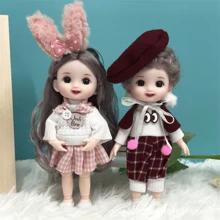 1pc New 17cm Smiling Doll With Changeable Princess Outfit, Toy Birthday Gift, Cute Doll Ornament - Multicolor - View 4