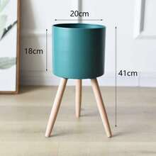 1 Miếng Sắt Nghệ thuật Chậu hoa , Creative & Tối giản Chậu cây , Nhà  Đồ trang trí , Sắt Nghệ thuật Thực vật Giá đỡ + Lớn Sắt Gầu múc , Trong nhà/Ngoài trời Áp dụng , Lưu trữ Cái giá Nhà  Trang trí , Chậu hoa Đồ trang trí Thùng đựng hàng , Công cụ làm vườn , Tổ hợp - màu xanh lá - Xem 4