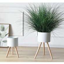 1 Miếng Sắt Nghệ thuật Chậu hoa , Creative & Tối giản Chậu cây , Nhà  Đồ trang trí , Sắt Nghệ thuật Thực vật Giá đỡ + Lớn Sắt Gầu múc , Trong nhà/Ngoài trời Áp dụng , Lưu trữ Cái giá Nhà  Trang trí , Chậu hoa Đồ trang trí Thùng đựng hàng , Công cụ làm vườn , Tổ hợp - màu xanh lá - Xem 6