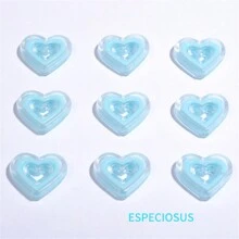 20 PCS Transparent Multi Color Heart Shape Beads Bracelet Spacer Acrylic Hollow Love Charms Necklace Department DIY Jewelry Accessories