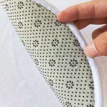 1 Miếng Chống trượt Nông thôn Nhà nông Phòng tắm Tấm thảm , Hiện đại Hoa Màu xanh lá Lá cây Đen Trắng Checkered Thảm phòng tắm , Retro Quốc gia Xám Bằng gỗ Tấm lót - trắng - Xem 4