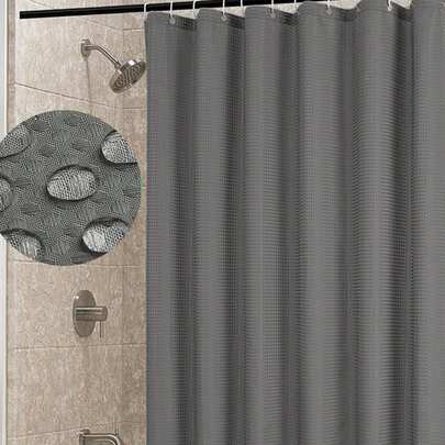 Cortina De Ducha Impermeable Para Baño, Forro De Cortina De Ducha, Cortina De Bañera Con Ganchos, 1 Ud.