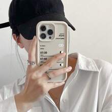 Creative Minimalist Alarm Clock Silicone Phone Case, Compatible With Iphone 15/15pro/15promax/14/13/12/11/Xsmax Series, Phone Protective Cover