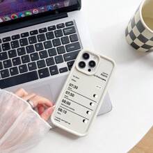 Creative Minimalist Alarm Clock Silicone Phone Case, Compatible With Iphone 15/15pro/15promax/14/13/12/11/Xsmax Series, Phone Protective Cover