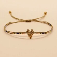 1PC 2024 Vòng tay trái tim 2024 Phụ nữ Bohemian Bileklik Vòng tay Trang sức Quà tặng cho cặp đôi - Nhiều màu - Xem 7