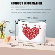女性化妝包,小型化妝包旅行袋,浴室用品組織袋帶拉鍊的時尚防水化妝包 - 彩色 - 查看 5