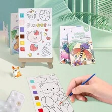 1 本成人水彩素描本，含颜料、着色页和纸张，母亲节、妈妈礼物、返校、学校用品