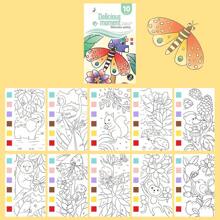 1 本成人水彩素描本，含颜料、着色页和纸张，母亲节、妈妈礼物、返校、学校用品