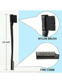4-Piece Comb Set With 200ml Spray Bottle For Teasing, Edging And Back Brushing - Rat Tail And Edge Combs, Perfect Fit For Styling Women's Hair ,Hair Styling Tools Hair Accessories - Black - View 7
