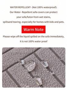 1pc Splash-Proof Embossed Rhinestone Checked Elastic Stretch Sofa Cover, Universal Four Seasons Sofa Cushion Cover, Armrest Cover And Backrest Cover For 1/2/3/4 Seaters - Light Grey - View 11