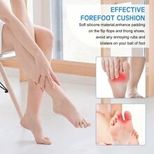 2pcs Soft Gel Toe Protector For Flip Flop And Thong Sandal, Toe Protection Pad, Comfortable, Durable, Fashion And Casual Design - Clear - View 6