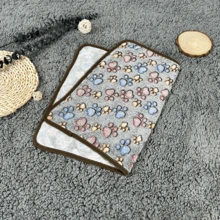 1 Miếng In Kẻ sọc Chăn nỉ Flannel Đối với Thú cưng Với Chân Mô hình , Hoàn hảo Đối với Mèo , Chó , Thoải mái Đang ngủ Bộ đồ giường Đối với Nhà  , Trong nhà - màu nâu - Xem 4