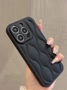 經典復古外殼，適用於iPhone 15 11 14 13 12 Pro Xs Max簡約純色柔軟TPU手機套，手機殼防震保護後蓋 - 卡其色 - 查看 5