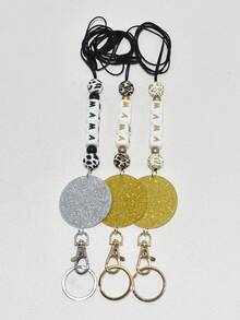 1 Miếng Của phụ nữ Mama Silicone Kết cườm Móc chìa khóa Với Dây thừng , Hoàn hảo Ngày lễ Mẹ Qủa tặng - Nhiều màu - Xem 2