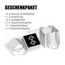 totwoo Pulseras de Pareja Regalos de Pareja Pulsera de Amor para Relaciones a Larga Distancia Vibración y Luz al Tocar Pulseras de Pareja, Emparejamiento Bluetooth para Amantes Joyas, Montaña y Mar - Plata y plata - Ver 5