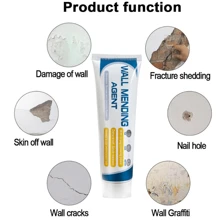 1pc Wall Repair Paste Kit With Scraper, Waterproof And Mildew-Proof White Wall Crack Repair Agent, With Nozzle